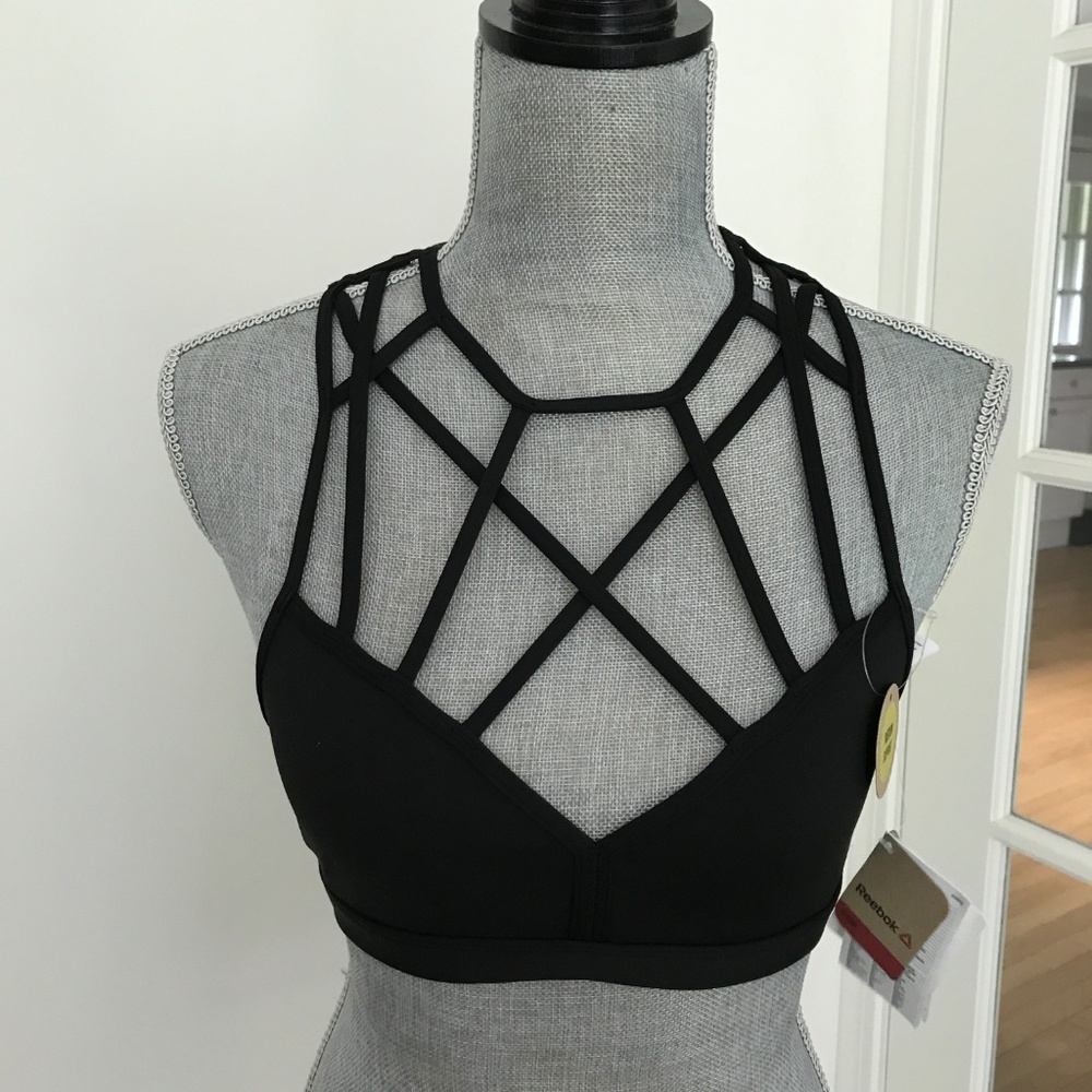 Reebok Black Studio Sports Bra size S new